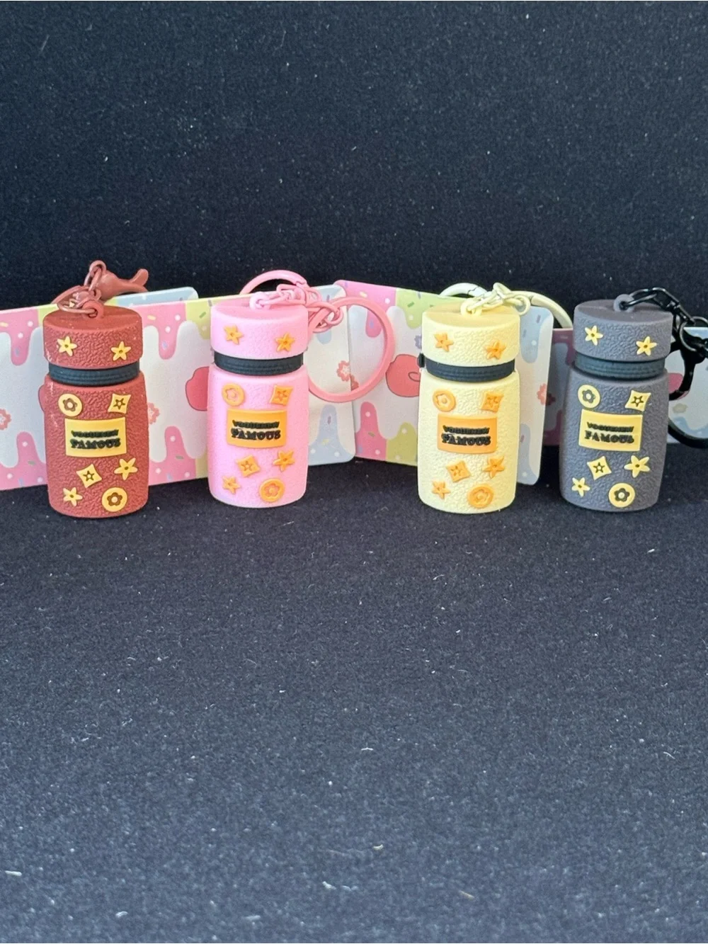 NWT Cute Mini Silicone Floral Cylinder Bag Charm Brown